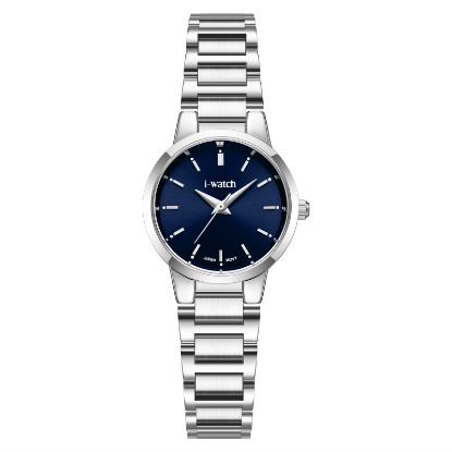 آی واچ کلاسیک فلزی قاب استیل صفحه سرمه ای بند استیل زنانه 190285