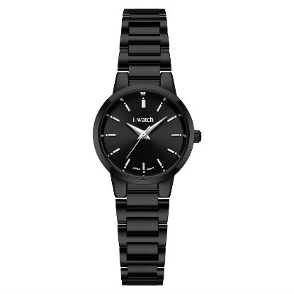 آی واچ کلاسیک فلزی قاب مشکی صفحه مشکی بند مشکی زنانه 190285