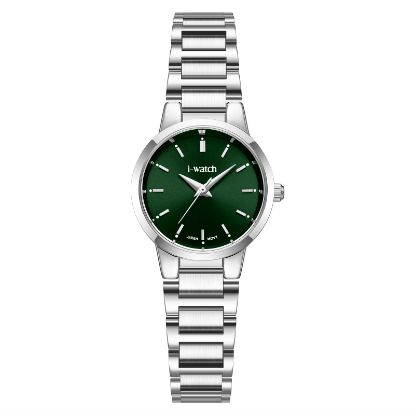 آی واچ کلاسیک فلزی قاب استیل صفحه سبز بند استیل زنانه 190285