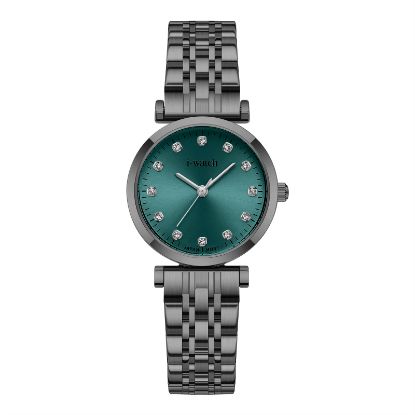 آی واچ کلاسیک فلزی قاب دودی صفحه تیفانی بند دودی زنانه 190286