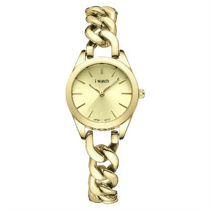 آی واچ کلاسیک فلزی قاب طلایی صفحه طلایی بند طلایی زنانه 190289