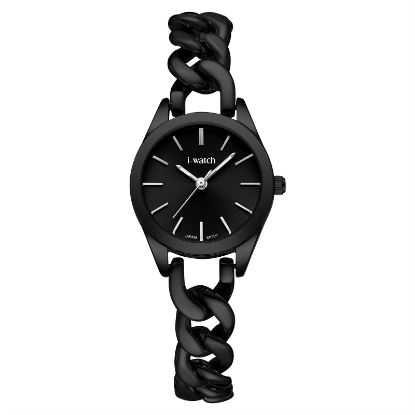 آی واچ کلاسیک فلزی قاب مشکی صفحه مشکی بند مشکی زنانه 190289