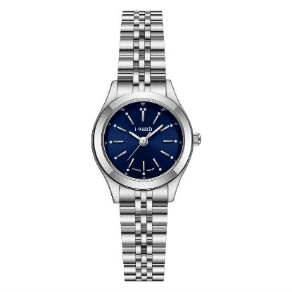 آی واچ کلاسیک فلزی قاب استیل صفحه سرمه ای بند استیل زنانه 190292