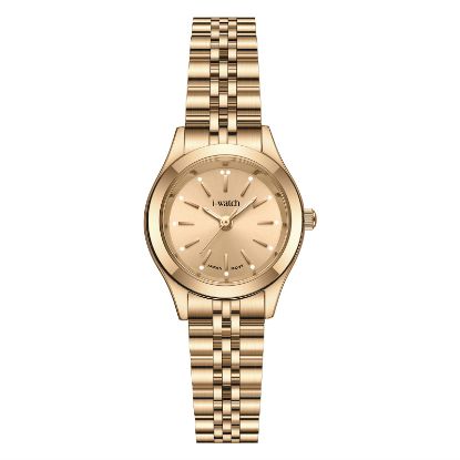 آی واچ کلاسیک فلزی قاب رزگلد صفحه رزگلد بند رزگلد زنانه 190292