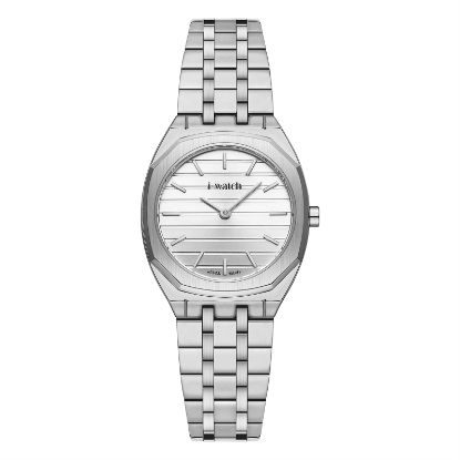 آی واچ کلاسیک فلزی قاب استیل صفحه سیلور بند استیل زنانه 190296