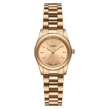 آی واچ کلاسیک فلزی قاب رزگلد صفحه رزگلد بند رزگلد زنانه 190300