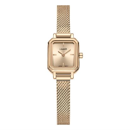 آی واچ کلاسیک فلزی قاب رزگلد صفحه رزگلد بند رزگلد زنانه 190337